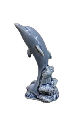 Dolphin Figurine Dolphin Wave Statue for Ocean Coastal Decor