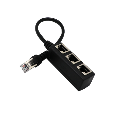 ISDN 1port To 3 Port Adapter Multi Functional RJ45 Splitter Adapter Male to Female Ethernet Network Converter