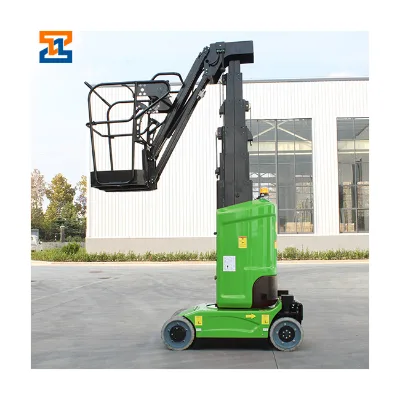 9.2M 11.2M Maintenance Steel Mast Portable Man Lift Self-Propelled Hydraulic Boom Lift