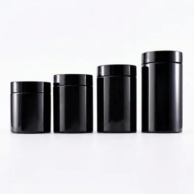 Wholesale Custom Black Plastic PET Jar Body Butter Jars Cosmetic Jar Packaging for Multiple Uses 30ml 40ml 50ml 80ml 100ml 120ml