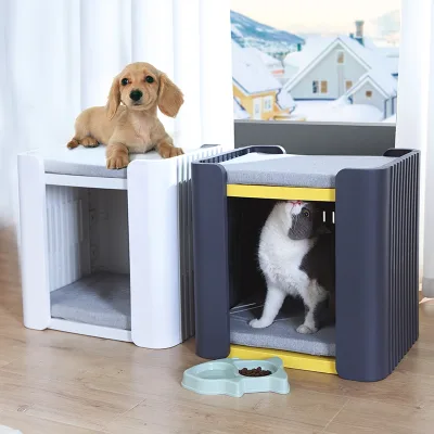 Wholesale Small Animal Puppy Shelter Kennel Pet Dog Cat House Plastic Little House for Outdoor and Indoor
