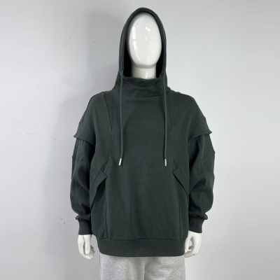 High Collar Hoodie Loose Comfortable Hiphop Streetwear Fleece Hooded Oversize Sweatshirt Heavweight Hoodies