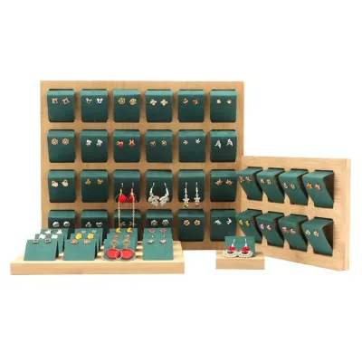 Artpaper/Cardboard Luxury Jewelry Earring Stud Holder Display Stand with Customizable Shape & Size Trays