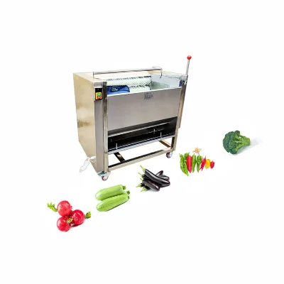 Automatic Brush & Bubble Combined Washer for Root Vegetables Fruit Soybean & Flour with Motorized Vegetable Cleaning Machine
