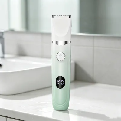 Light Build Initimate Area Hair Shaver with Cutter Heads Body Trimmer Type-c Washable LED Screen Bikini Private Shvaer for Salon