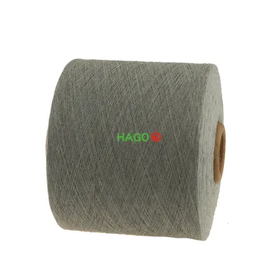 Recycled Textile Ne 20 1 Carded Cotton Yarn 60 Cotton 40 Polyester Melange Yarn Cotton Use for Glove Sock Mop Towel