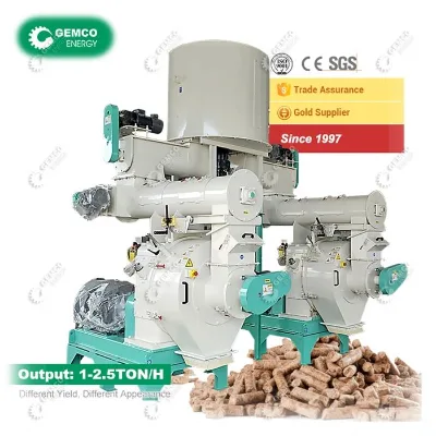 Full Scale Bagasse Bamboo hay Efb Grass Hops Pelletizing Plant Uses Ring Die Pellet Mill for Sale