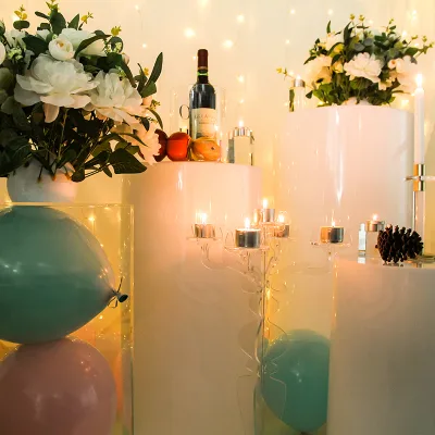 Acrylic Wedding Decorative Columns Display Plinths/Pillar/Pedestal