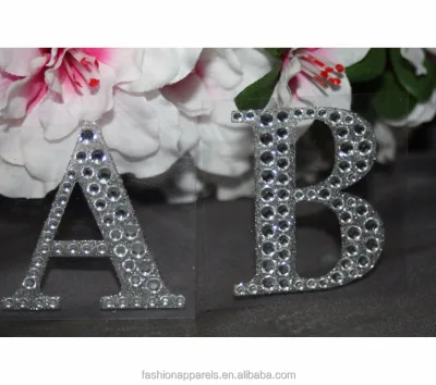 Letter Rhinestone Self Adhesive Stickers for Wedding Cards Glitter Alphabet Letters for  Sticker
