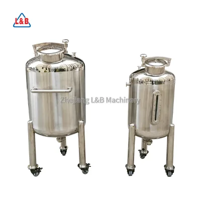 100 200 1000 Liter Movable Stainless Steel Storage tank Milk Juice Water Holding tank