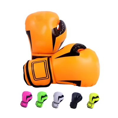 High Quality Durable PU Leather Punching Karate Muay Thai Guantes Boxing Gloves