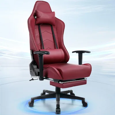Premium Fabric Grey Computer Chair Thickened Seat 3D Video Game Chair High Backrest Ergonomic Folding Gaming Chair for Adults