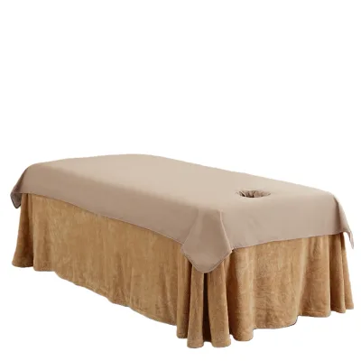 Khaki 100% Waterproof Oilproof Waterproof Spa Bed Cover Lash Bed Sheet Massage Table Sheet with Hold