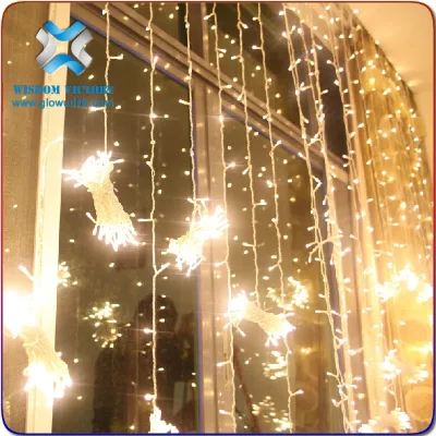 Shenzhen Quality Christmas Hot Selling Led Curtain String Light Led Garland Deco Icicle String Lights Led Shower Curtain Light
