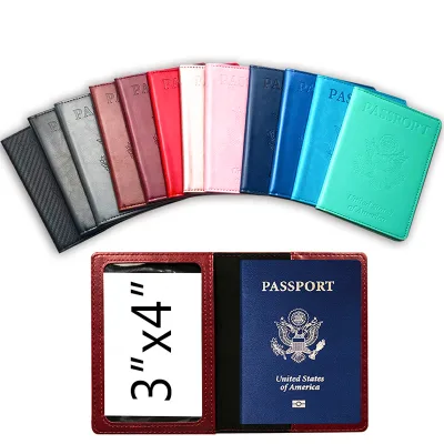 Custom Print Logo Plastic Personalized Passport Holder Pvc Card Holder Wallet