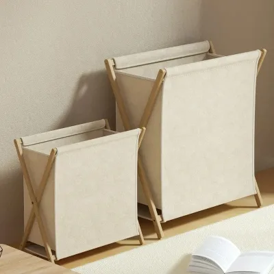 HANFEIZI Large Capacity Laundry Basket Household Clothes Storage Basket With Lid Bathroom Laundry Hamper