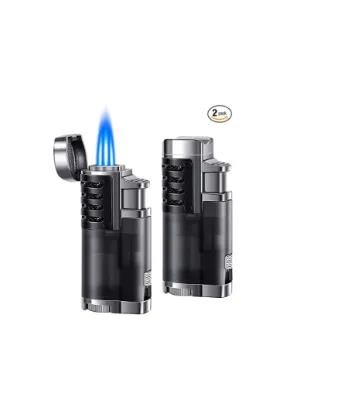 Adjustable Windproof Butane Torch Lighter for Camping and Candles - Butane Not Included