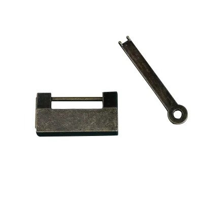 Electroplated Mini Antique Small Furniture Lock Chinese Style Distressed Box Zinc Alloy Antique Bronze Traditional Design