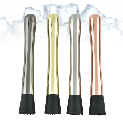 Custom Size Material Logo Multipurpose Use Durable Stainless Steel Cocktail Muddler for Mojitos Fruit Drinks