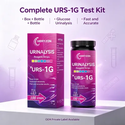 Convenient Urs-1G Blood Glucose Urine Test Strip Rapid Diabetes Analysis Kit Home CE Certified 2-Year Shelf Life