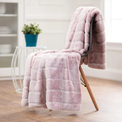 Discharge Printing Fur Throw Blanket New Product Hot Selling Comfortable Breathable Eco-Friendly Widely Used Blanket
