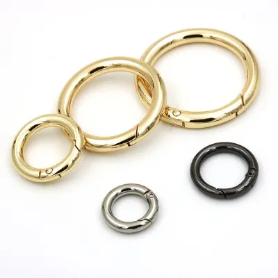 Zinc Alloy Multi-Colo Circle Snap Hook O Rings Handbag Strap Clasp Carabiner Clip Buckle Spring Special Bag Parts Accessories