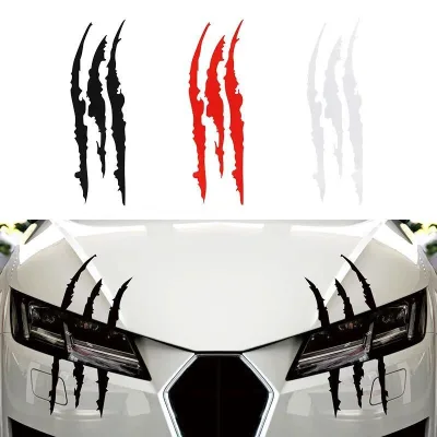 Funny Claw Mark Scratch Car Stickers Car Headlight Eyebrow Stickers