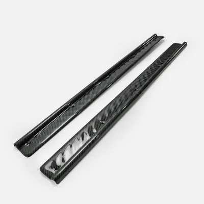 EPR Nissan 180SX Door Sill Plate Auto Body Kit 3K Real Carbon Fiber Gloss Finished Installed Model A-S13-DS 2kg