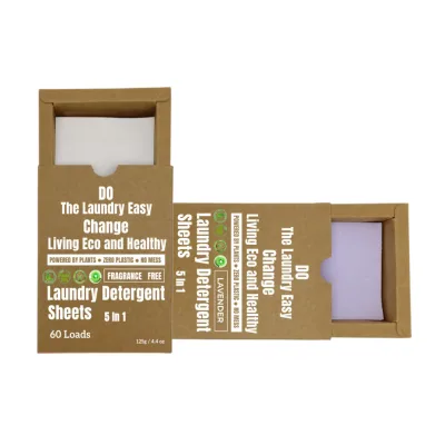 OEM Laundry Detergent Sheets Eco- Friendly Plastic Free Zero Waste Detergent Sheets Biodegradable and Recyclable Household