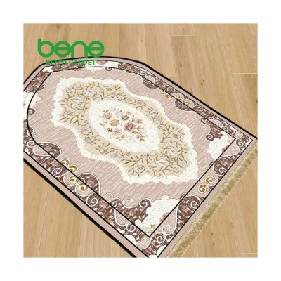 Benyi Anti-Slip Islamic Travel Prayer Mat-Modern Muslim Folding Design Polyester Material Home & Mosque Use Tassel Detail