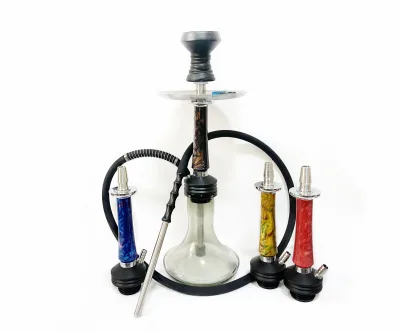 Cheaper Custom Resin Hookah Shisha Narguile Hooakh with Sheesha Tong Glass Base Accessories