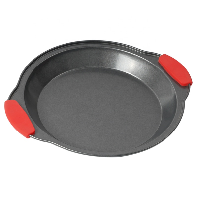 Food Grade Non Stick Bakeware Baking Pan Silicone Handles Round Cake Bread Pan
