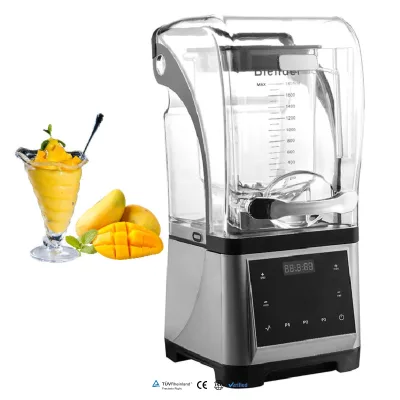 1.8L High-Speed Hybrid Electric Blender for Fruits Ice Smoothies with Heavy-Duty Plastic Sound Cover Mashing Function