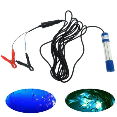 Underwater Fishing Light 12V-24V Super Bright Heavy Duty Decorative Dock Light Night Fishing Light with 5M Cord