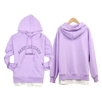 2021 custom autumn winter high quality Teddy hoodies for women puffsleeve pullover oversized thick crop top hoodie