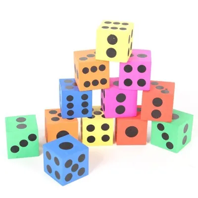 Best Selling Eva Foam Dice Kids Classrooms Math Games Toys Pu Foam Cube Dice Stress Ball