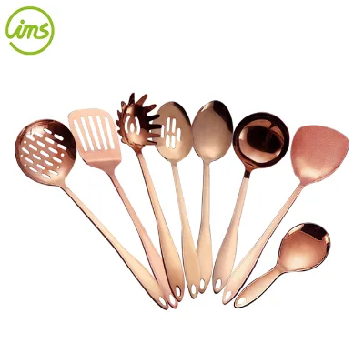 8 Pieces Rose Gold Titanium Plating Kitchen Utensils
