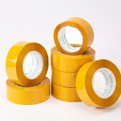Wholesale Customized BOPP Printed Transparent Acrylic Sealing Roll Yellowish Strong Adhesion Plastic Tape Logo Preforms Category