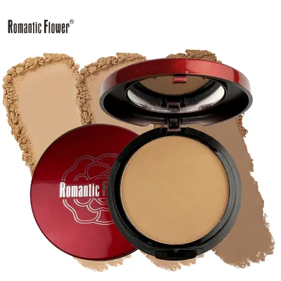Round Case High Coverage Compact Face Powder Waterproof Lightweight Foundation Powder for Professional Makeup
