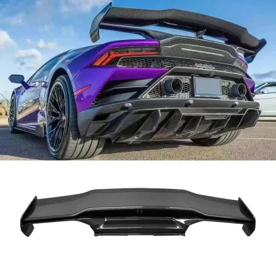 V Style Carbon Fiber Rear Spoiler for Lamborghini Hurancan LP610 LP580 EVO 2014+ Body Kit Car Auto Parts Accessories Car Bumpers
