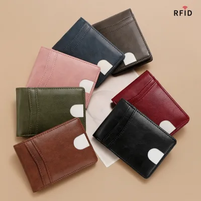 High Quality Custom Male PU Leather Short Wallet Open Fashionable Front Pocket Thread Newest Hot Original Credit Card Fashion