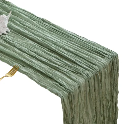 Pleated Polyester Home Table Runner