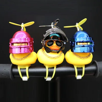 High Quality Yellow Duck Lights Bell Promotional Toys Cute Decoration Light for Motorcycle Wedding Decoration Supplies Kids Toys