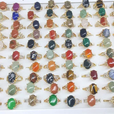 Fashion Bohemian Natural Stone Rings Jewelry Men's Women's Rings Daily Party Jewelry Randomly
