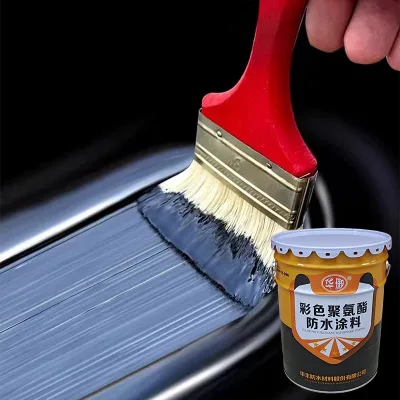 Fast Delivery Good Flexibility Highly Elastic Smooth Color Polyurethane Waterproof Coating PU Coating for Wall Roof Application