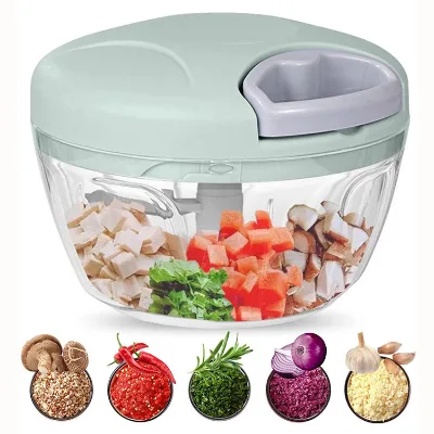Portable Manual Pulling Mini Garlic Chopper for for Chopping Garlic/Ginger/Chili/Onion/ Meat