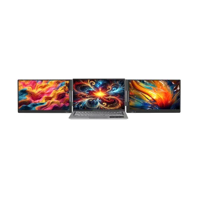 Dual 14 Inch Portable Monitor for Coders - Matte 1080P Screens & Aluminum Heat Dissipation Design