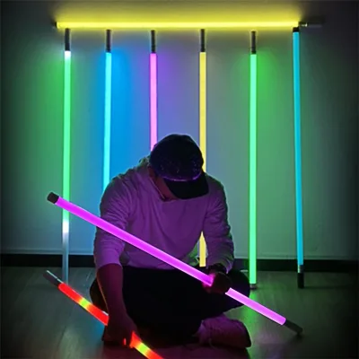 2021 New Portable Hold USB Rechargeable Battery Led Tube Light Rgb Color Change Led Strip Light