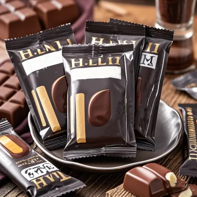 Chocolate Candy Snack Energy Cereal Bar Wrapper Packaging Bags for Granola Bar Backed Sealing Bags