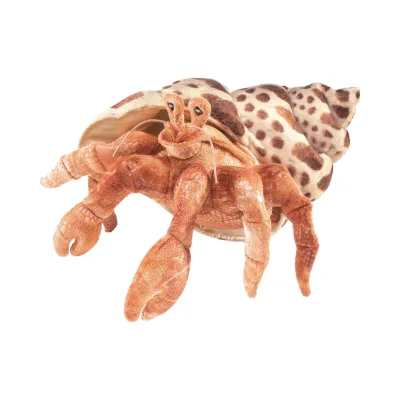 Dollman Orange Cream Brown Hermit Crab Hand Puppet Single Unit Toy Animal Metal Halloween 11-30CM